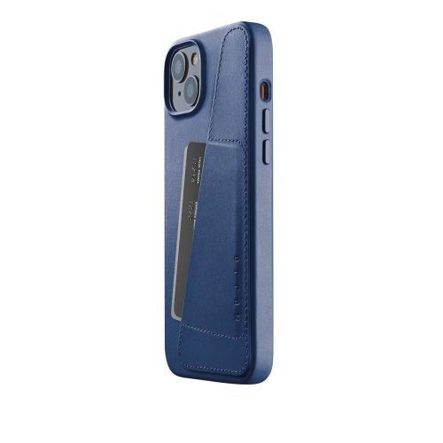 Mujjo Wallet Case iPhone 15 Monaco Blue