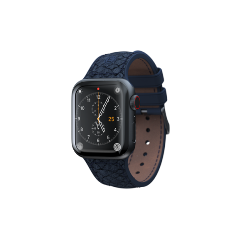 Njord Salmon Leather Strap for Apple Watch 40/41/42mm - Petrol