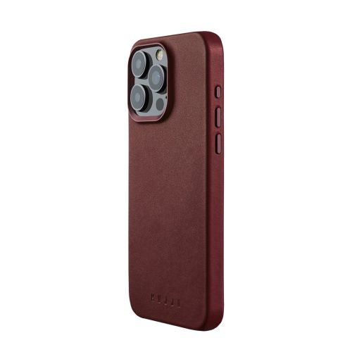 Mujjo Full Leather Case iPhone 15 Pro Max Burgundy