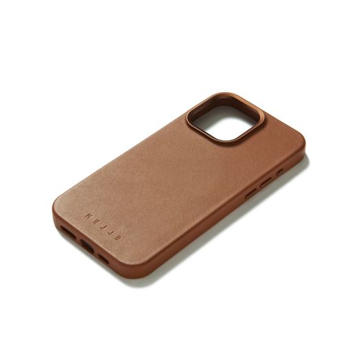 Mujjo Full Leather Case iPhone 15 Pro Max Tan