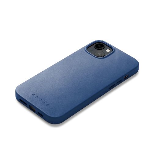 Mujjo Full Leather Case iPhone 15 Monaco Blue