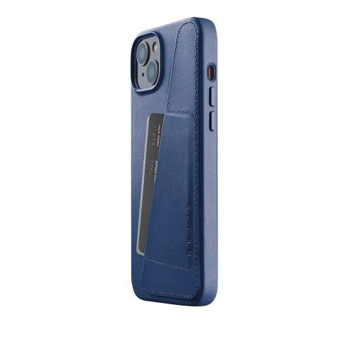 Mujjo Wallet Case iPhone 15 Plus Monaco Blue