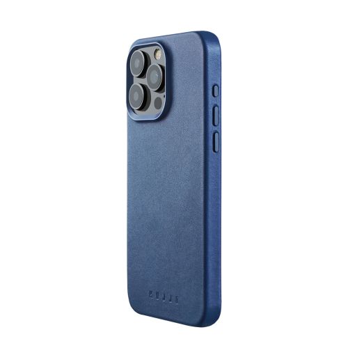 Mujjo Full Leather Case iPhone 15 Pro Max Monaco Blue