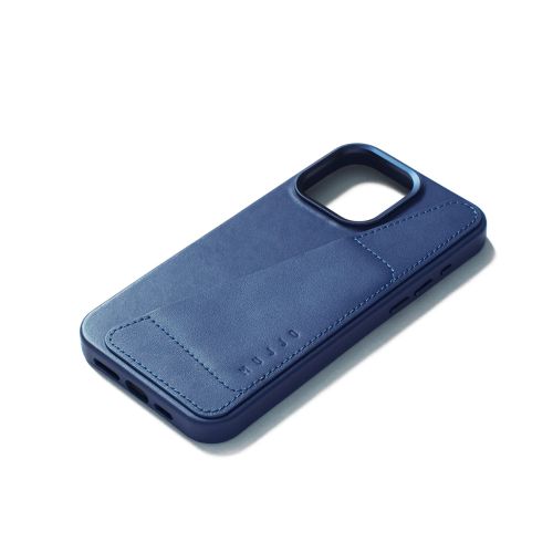 Mujjo Wallet Case iPhone 15 Pro Monaco Blue