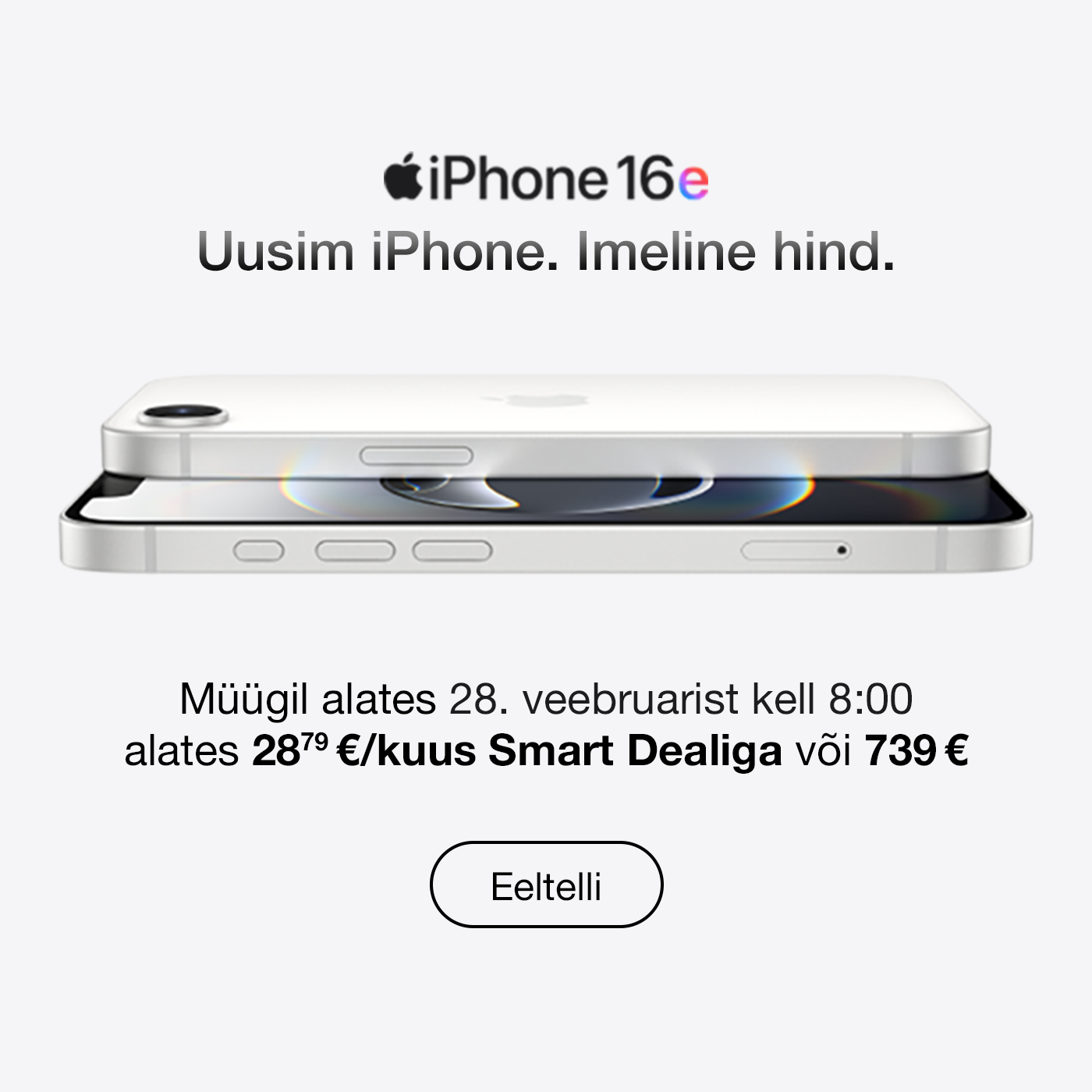 iPhone 16e eeltelli